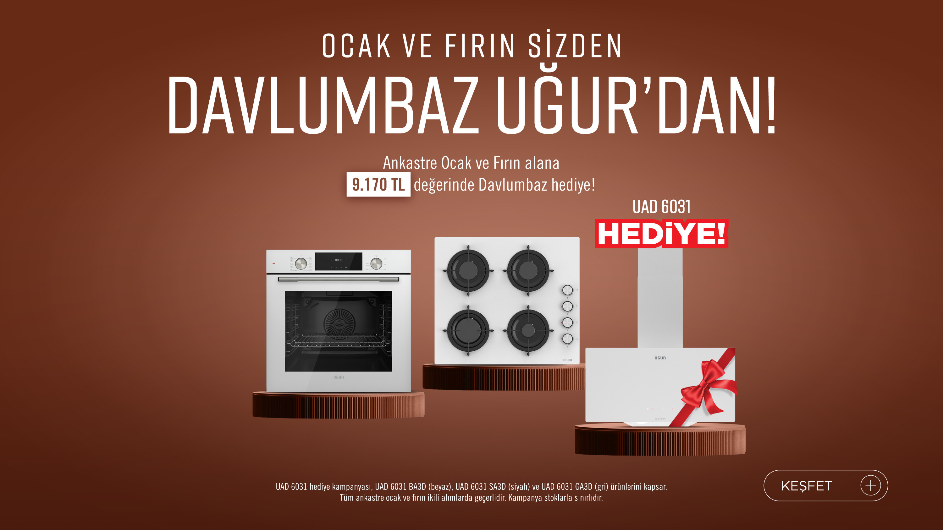 Ocak Ve Fırın Sizden Davlumbaz Uğur'dan!
